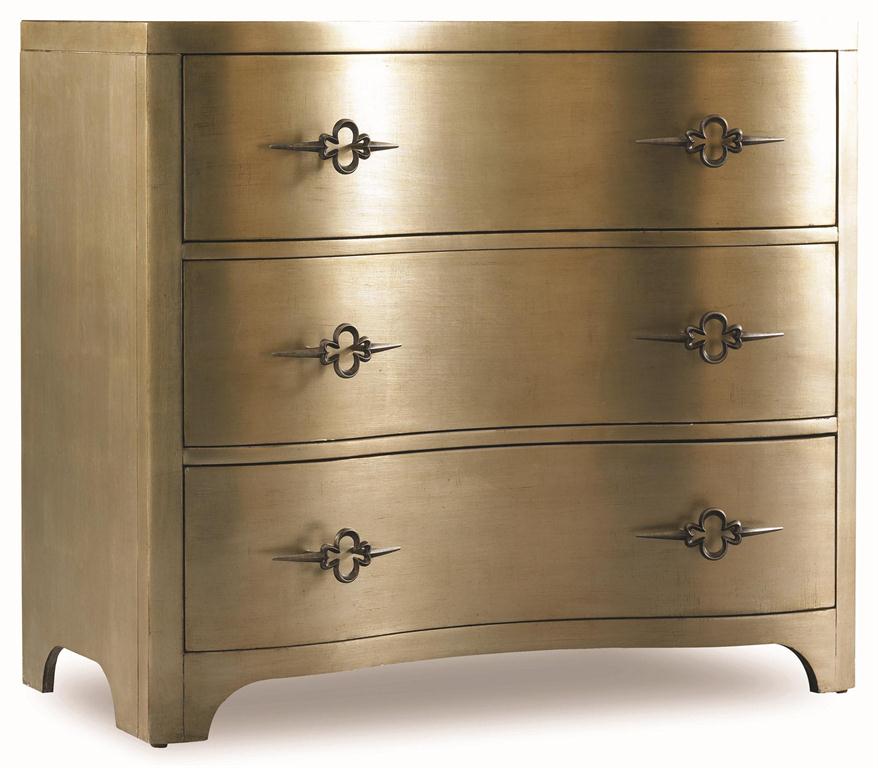 Sanctuary Three drawer shaped front gold chest